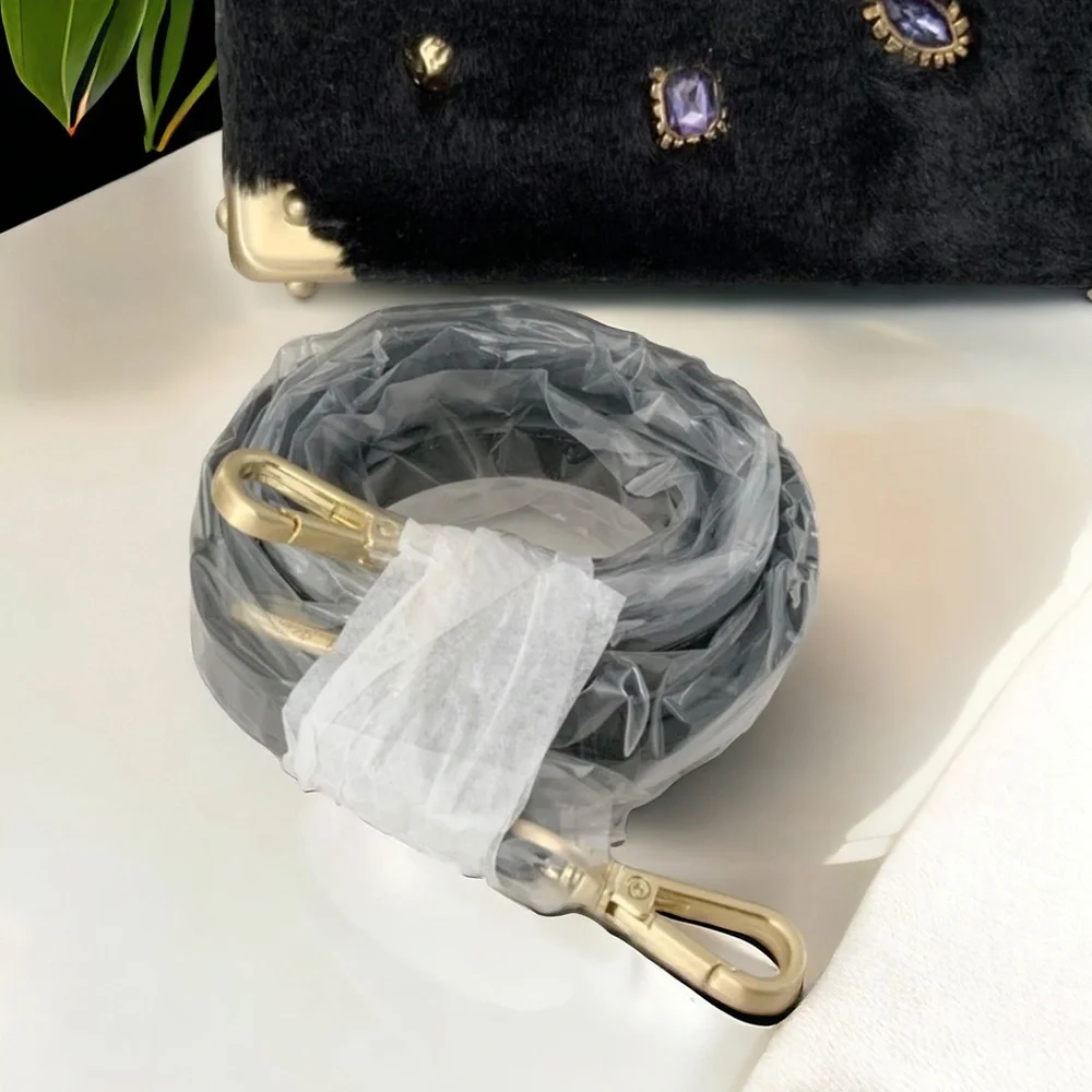 Sam Edelman Carressa Faux Fur Shoulder / Crossbody Bag with Jewels